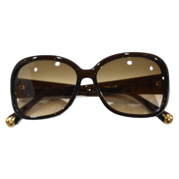 Louis Vuitton Opcession GM Sunglasses Brown Glitter - Picture 1 of 10